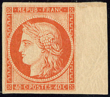 No 5, Orange, Nuance Foncée, Bdf, Superbe. - R - 1849-1850 Cérès