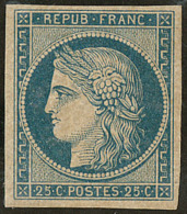 No 4, Bleu, Légèrement Jauni Sinon TB. - R - 1849-1850 Cérès