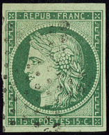 No 2c, Vert Foncé, Obl étoile, Jolie Pièce. - TB. - R - 1849-1850 Cérès