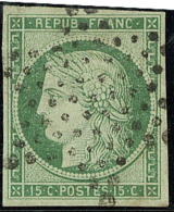 No 2a, Vert Clair, Obl étoile. - TB - 1849-1850 Ceres