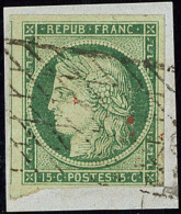 No 2, Nuance Foncée, Un Voisin, Obl Grille Sans Fin, Sur Support. - TB - 1849-1850 Ceres