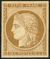 No 1, Bistre-jaune, Jolie Pièce. - TB. - R - 1849-1850 Ceres