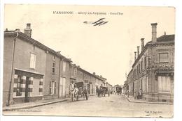 GIVRY En ARGONNE   ( Marne )  LA GRANDE RUE    Avion  Biplan - Givry En Argonne