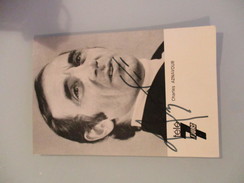 Carte Postale D Epoque Charles Aznavour Dedicace Tele 7 Jours - Singers & Musicians