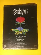 2981 -  Fleur Rouge Stylisée Italie Cordiali 1995 - Flowers