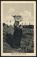 Mother Carrying Baby On Her Back And Basket Over The Head, Ed. AC Gomes, Old PC Of VF Quality - Unclassified