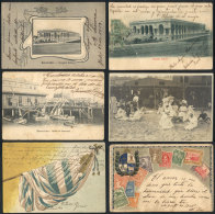 Lot Of 25 Old Postcards, Most Of MONTEVIDEO, Including Embroidered And Real Photo PCs, Etc., Fine Quality, Some... - Uruguay