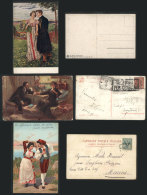 COUPLES IN LOVE, Romantic, 6 Old Postcards (1 Unused), Fine To VF Quality - Unclassified