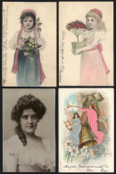 WOMEN, GIRLS: 15 Old Postcards, Some Artistic, All Used Circa 1900s, VF Quality! - Unclassified