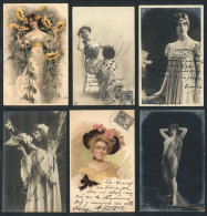 BEAUTIFUL WOMEN, Artistic, Group Of 31 Postcards Used Circa 1904 In Argentina, Fine To VF General Quality - Unclassified