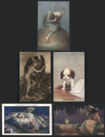 ART: 5 Postcards With Artistic Motifs, VF Quality - Unclassified