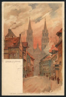SCHMOHL: Lorenzkirche, Litho PC From The Nürnberg Series, Ed. Hofkunsthandlung Freytag, Circa 1900, Unused, VF... - Schmohl, P.