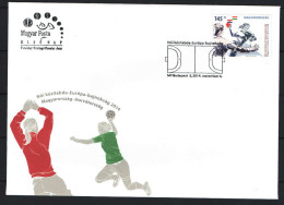 Hungary 2014. Sport / Handball European Championship,Croatia / Hungary Stamp On FDC - Ungebraucht