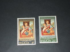 ST. LUCIA - 1967 QUADRI NATALE 2 VALORI X N. 10 Serie -NUOVI(++) - St.Lucia (...-1978)