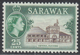 SARAWAK    SCOTT NO.  206    MINT HINGED        YEAR  1955 - Sarawak (...-1963)