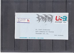 U.S.POSTAGE 15c  Aerogramme     Sur Lettre  De N.YORK Le 19 FEV 1974 Pour WEST GERMANY - 1961-80