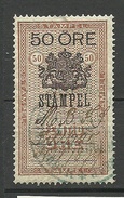 SCHWEDEN Sweden O 1879 Stempelmarke 50 öre O - Steuermarken