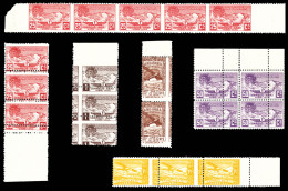 ** Ensemble De 5 Superbes Variétés En Blocs Et Bandes Dont Piquages à Cheval, Double Piquage,... - Unused Stamps