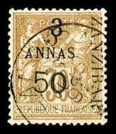 O N°35e, 5 Et 50c Sur 3a. SUP (signé/certificat)    Qualité: O   Cote: 1000 Euros - Used Stamps