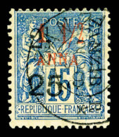 O N°34, 2 1/2 Et 25c Sur 1 1/2 A. SUP (signé Brun/certificat)    Qualité: O   Cote: 1000 Euros - Used Stamps