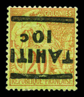 * N°5, 10c Sur 20c De 1881 (surcharge Renversée), TTB (certificat)    Qualité: *   Cote: 550... - Unused Stamps