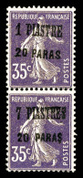 * N°40b, (cote Maury), Erreur '1 PIASTRE' Au Lieu De '7' Tenant à Normal, Grande Fraîcheur Quasi... - Unused Stamps