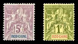 * N°15/16, 1f Olive Et 5f Lilas, TB    Qualité: *   Cote: 220 Euros - Unused Stamps