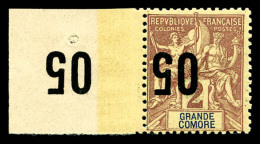 ** N°20b, 05 Sur 2c, Surcharge Renversée Avec Bdf Surchargé, SUP (signé... - Unused Stamps