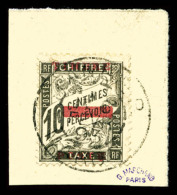 O N°10, 10c Noir Surchargé Carmin, TTB (signé/certificat)    Qualité: O   Cote: 900 Euros - Used Stamps
