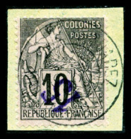 O N°3a, 15 Sur 10c Noir Sur Lilas: Surcharge Renversée, TTB (certificat)    Qualité: O   Cote:... - Used Stamps