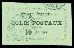 O N°1, 10c Noir Sur Bleu, Pelurage. TB (signé Scheller)    Qualité: O   Cote: 360 Euros - Used Stamps