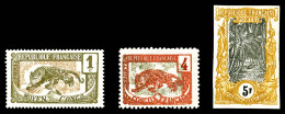 * N°29 Centre Renversé, N°41c: 5F Non Dentelé Et N°48** Centre Decalé. Les 3 Ex... - Unused Stamps