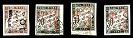 (*) N°9/11, N°9 Obl, N°10 Obl Et (*), N11 (*), Les 4 Exemplaires TB (signés Scheller/certificat)... - Unused Stamps