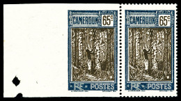 ** N°122, 65c Récolte: Dentelé Tenant à Non Dentelé Bdf. SUP (certificat)   ... - Unused Stamps