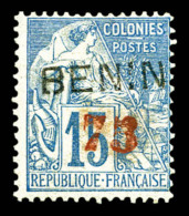 * N°16, 75 Sur 15c Bleu, TTB (signé Scheller/certificat)    Qualité: *   Cote: 1100 Euros - Unused Stamps