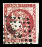 O N°49c, 80c Rose Carminé, TB    Qualité: O   Cote: 500 Euros - 1870 Ausgabe Bordeaux