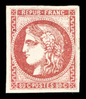 * N°49a, 80c Rose Clair, TB (certificat)    Qualité: *   Cote: 725 Euros - 1870 Ausgabe Bordeaux