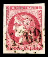 O N°49, 80c Rose, Quatre Belles Marges. TTB (signé Scheller/certificat)    Qualité: O   Cote: 320... - 1870 Ausgabe Bordeaux