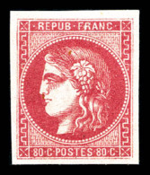 * N°49, 80c Rose, Quasi **, Quatre Belles Marges, TTB (certificat)    Qualité: *   Cote: 725 Euros - 1870 Ausgabe Bordeaux