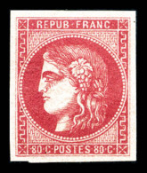 ** N°49, 80c Rose, FRAÎCHEUR POSTALE, SUPERBE (certificat)     Qualité: ** - 1870 Ausgabe Bordeaux