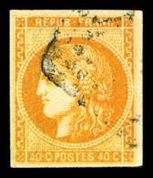 O N°48h, 40c Jaune-orange, Très Jolie Nuance. TTB (signé Calves)    Qualité: O   Cote: 275... - 1870 Ausgabe Bordeaux