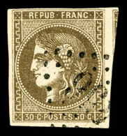 O N°47, 30c Brun, Un Voisin, Jolie Pièce. TTB (signé Scheller/certificat)    Qualité: O  ... - 1870 Ausgabe Bordeaux
