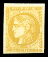 * N°43Bc, 10c Citron, Très Jolie Nuance Et Grande Fraîcheur, R.R.R Et SUPERBE (signé... - 1870 Ausgabe Bordeaux