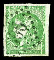 O N°42B, 5c Vert-jade, Jolie Nuance. TTB (certificat)    Qualité: O - 1870 Ausgabe Bordeaux