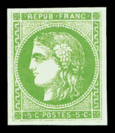 * N°42B, 5c Vert Rep 2, TB    Qualité: *   Cote: 370 Euros - 1870 Ausgabe Bordeaux