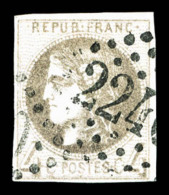 O N°41Bc, 4c Gris-noir, Nuance Rare, Très Jolie Pièce (signé Calves/certificat)    ... - 1870 Ausgabe Bordeaux