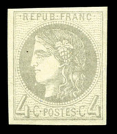 ** N°41B, 4c Gris Report 2, Fraîcheur Postale. SUP (certificats)    Qualité: ** - 1870 Ausgabe Bordeaux