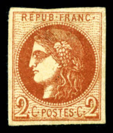 * N°40Ba, 2c Rouge-brique, Jolie Couleur, TB (signé Brun/Calves/certificat)    Qualité: *   Cote:... - 1870 Ausgabe Bordeaux