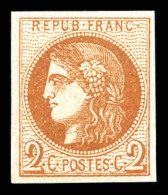 * N°40B, 2c Brun-rouge, TB    Qualité: *   Cote: 360 Euros - 1870 Ausgabe Bordeaux