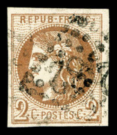 O N°40A, 2c Chocolat Clair Rep 1, Jolies Marges. TTB (signé Calves/certificats)    Qualité: O  ... - 1870 Ausgabe Bordeaux